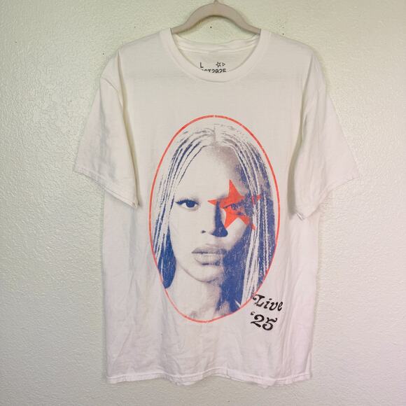 White Graphic Tee by Lavenge - Picture 1 of 10